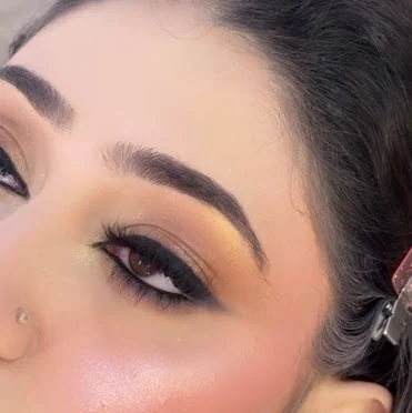 Shaped brows and lashes
